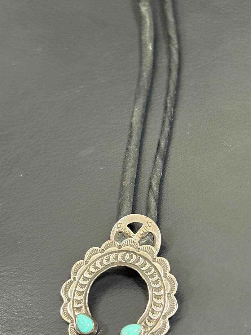 ♦︎最終価格♦︎ナバホ　ナジャ　ターコイズ×スタンプワークsilverネックレス