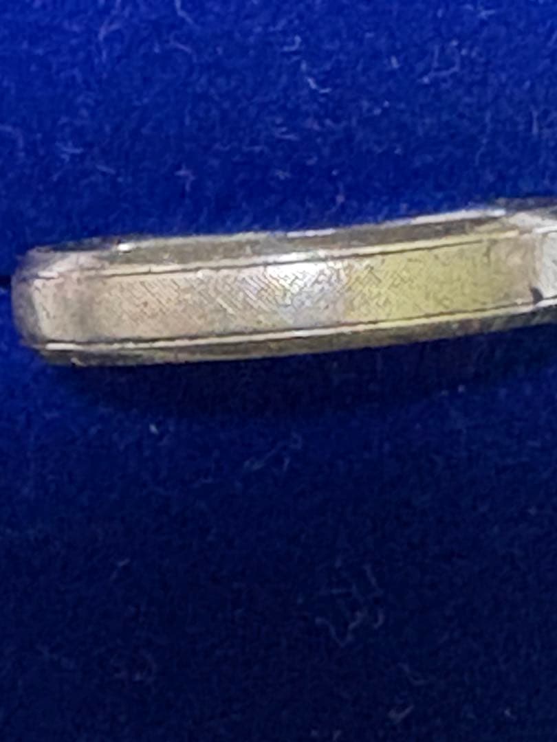 プラチナ甲丸リング　※私的刻印あり