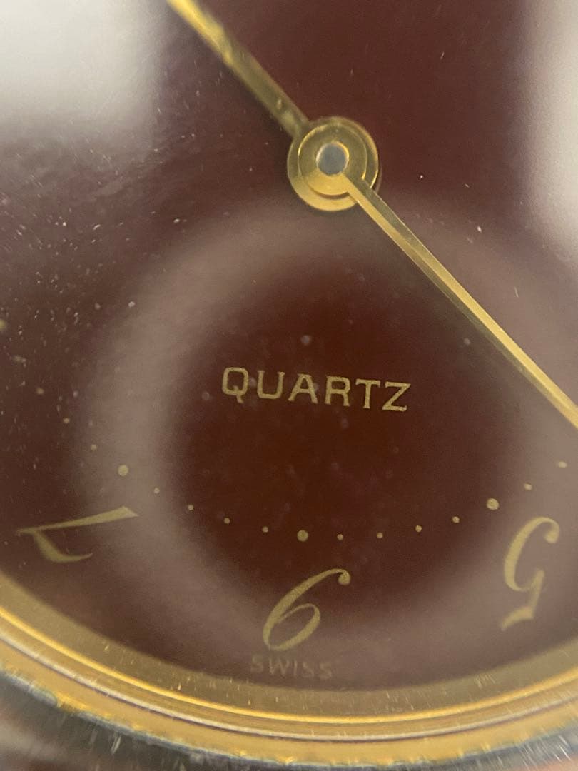 3-1935 エルメス アルソー QZ ボルドー文字盤 レディース腕時計