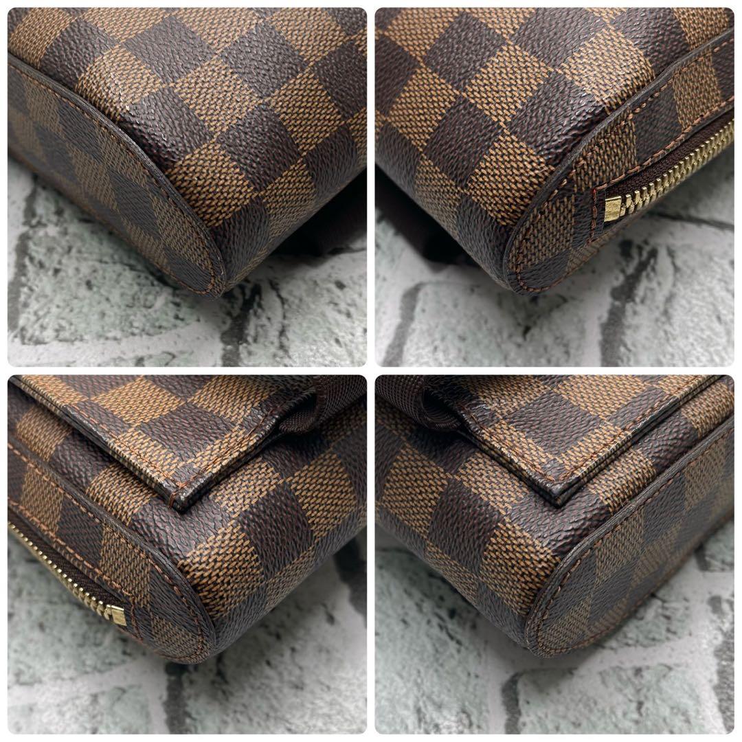 美品 ルイヴィトン ボディバッグ 斜め掛け ジェロニモス ダミエ エベヌ