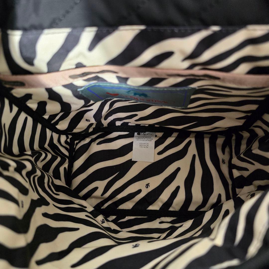 LeSportsac バンブーハンドル キルティング リュック 黒