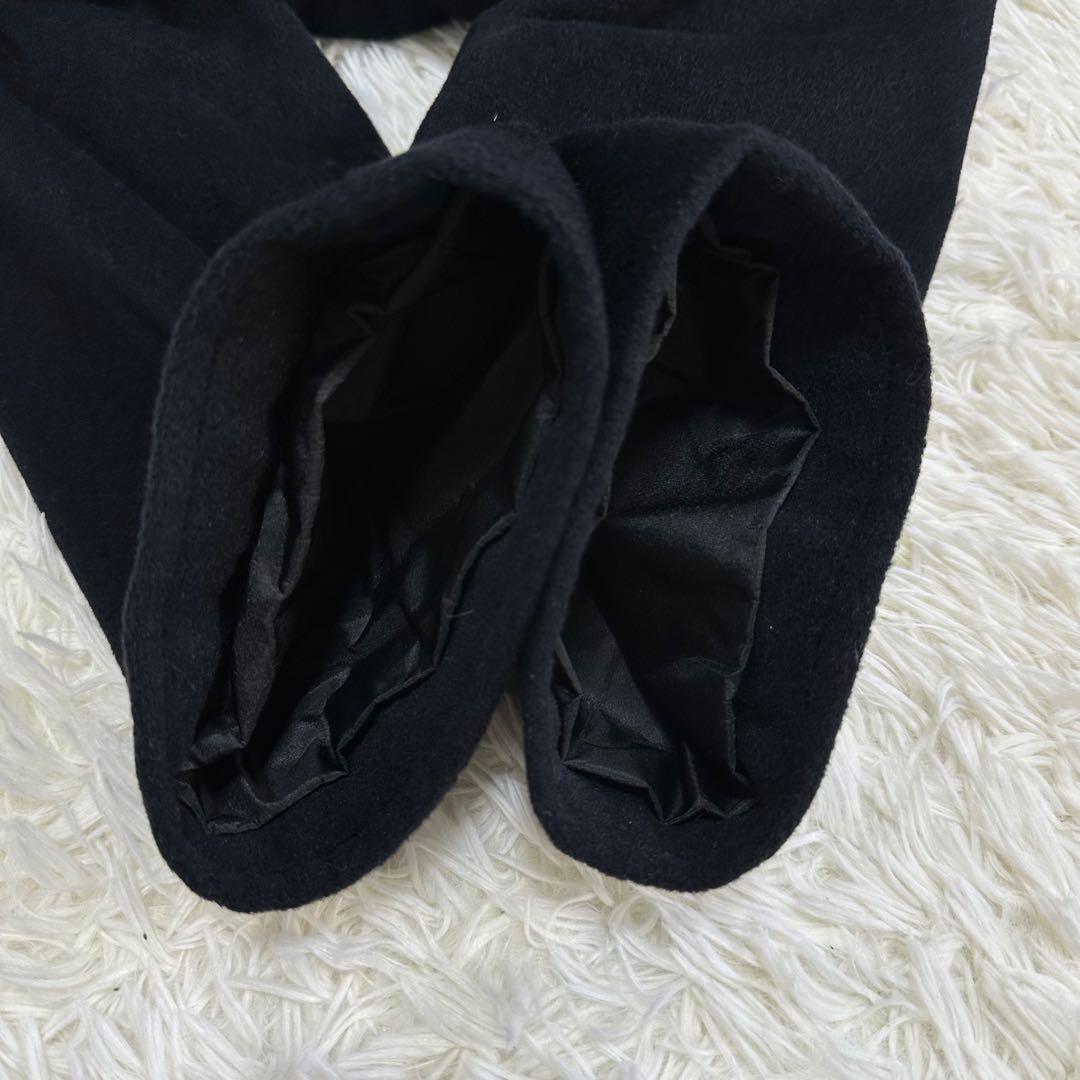 極美品 クリスチャンディオール アンゴラ混 ウールコート ダブル ヴィンテージ黒