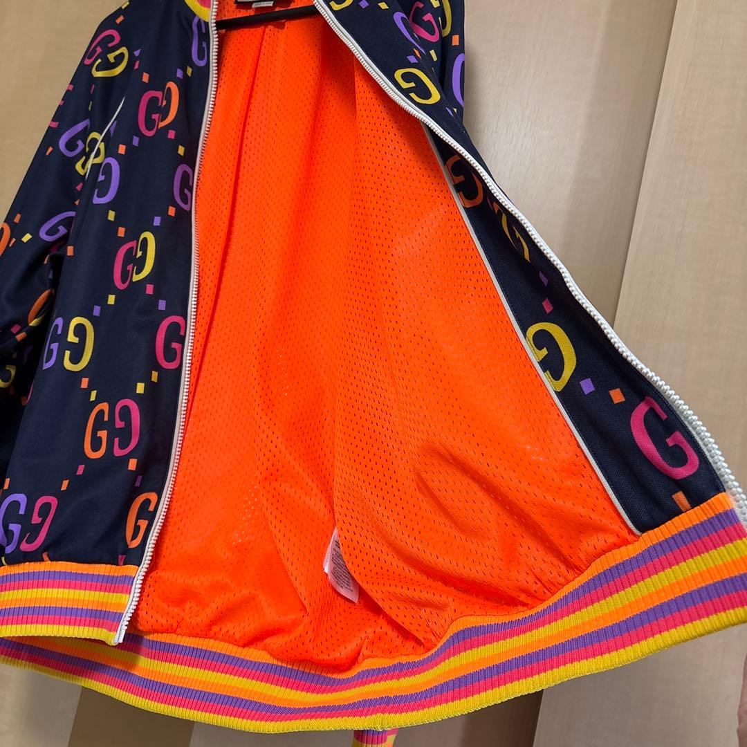 GUCCI テクニカルジャージ ジャンボGG 総柄ジップジャケット レインボー