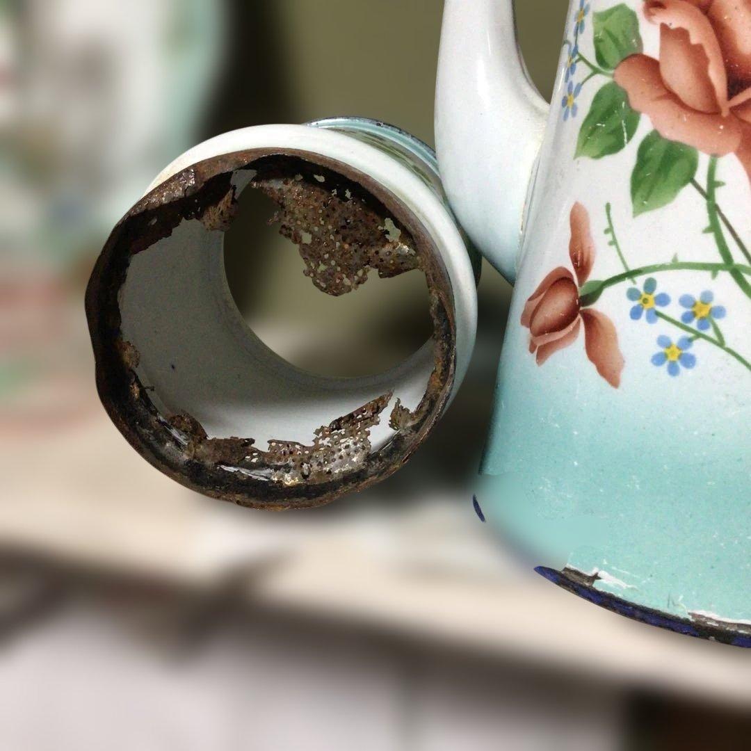 アンティークホーローポット　JAPY