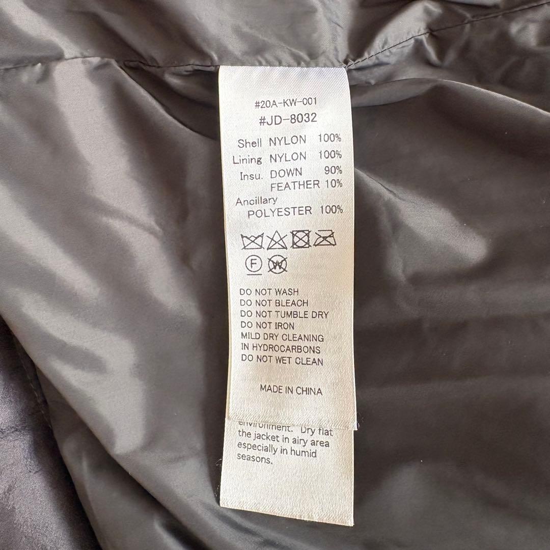 【美品✨】DANTON ダウンジャケット フーディ ブラック ライト フード