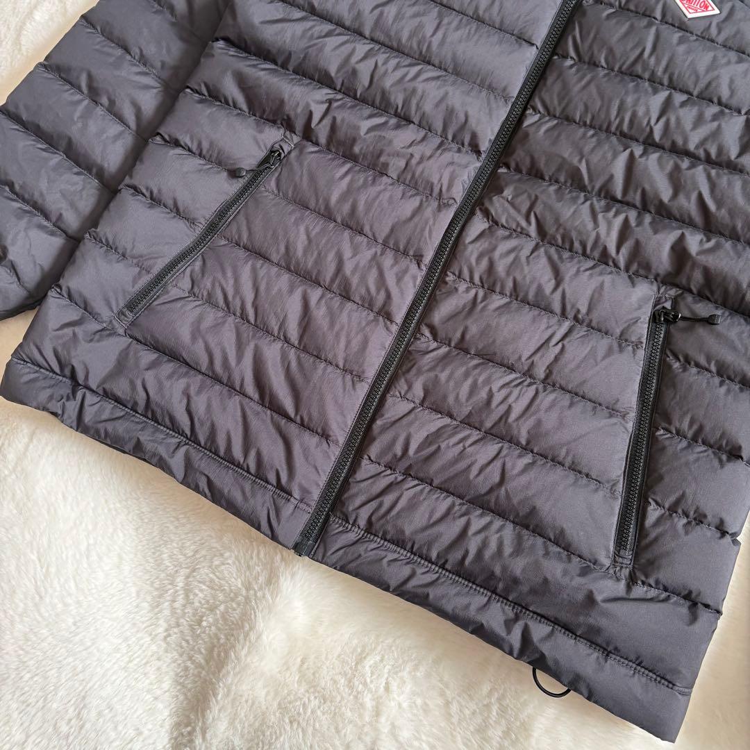 【美品✨】DANTON ダウンジャケット フーディ ブラック ライト フード