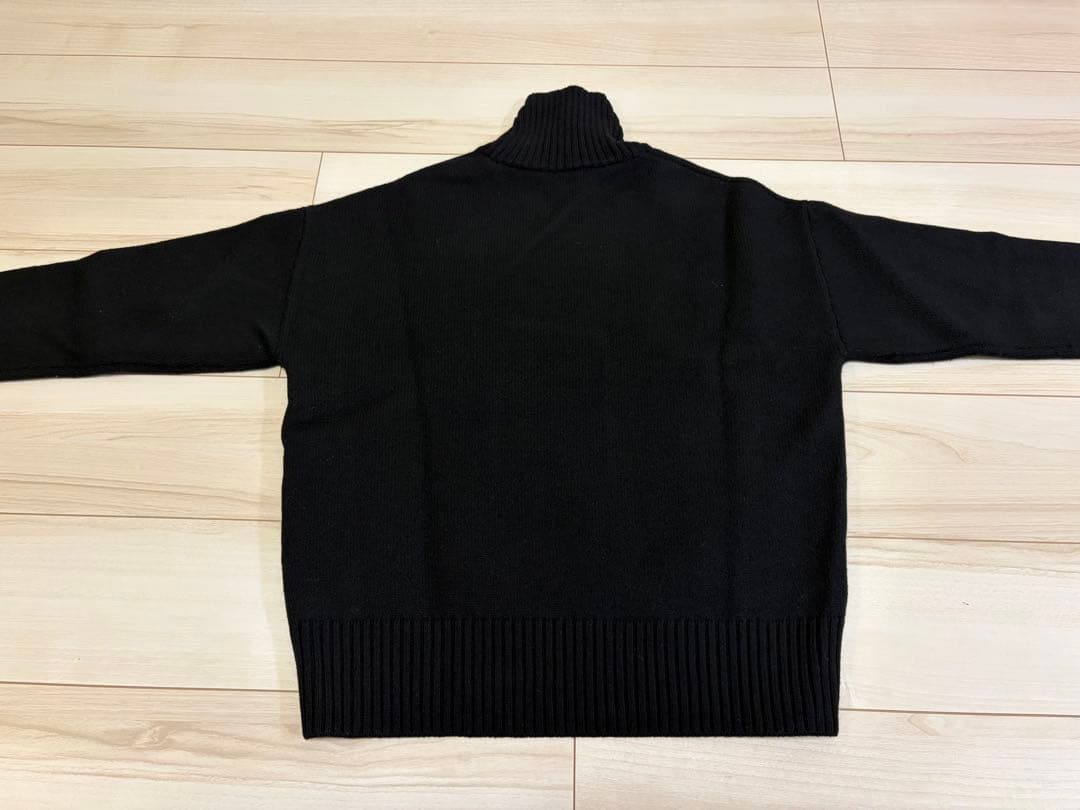 AMI PARIS アミパリス ハートロゴ タートルネック ニット ブラック