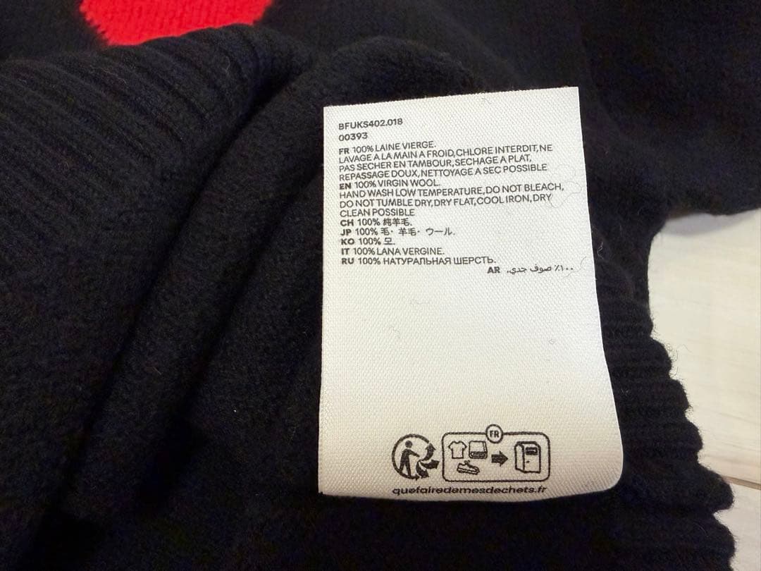 AMI PARIS アミパリス ハートロゴ タートルネック ニット ブラック