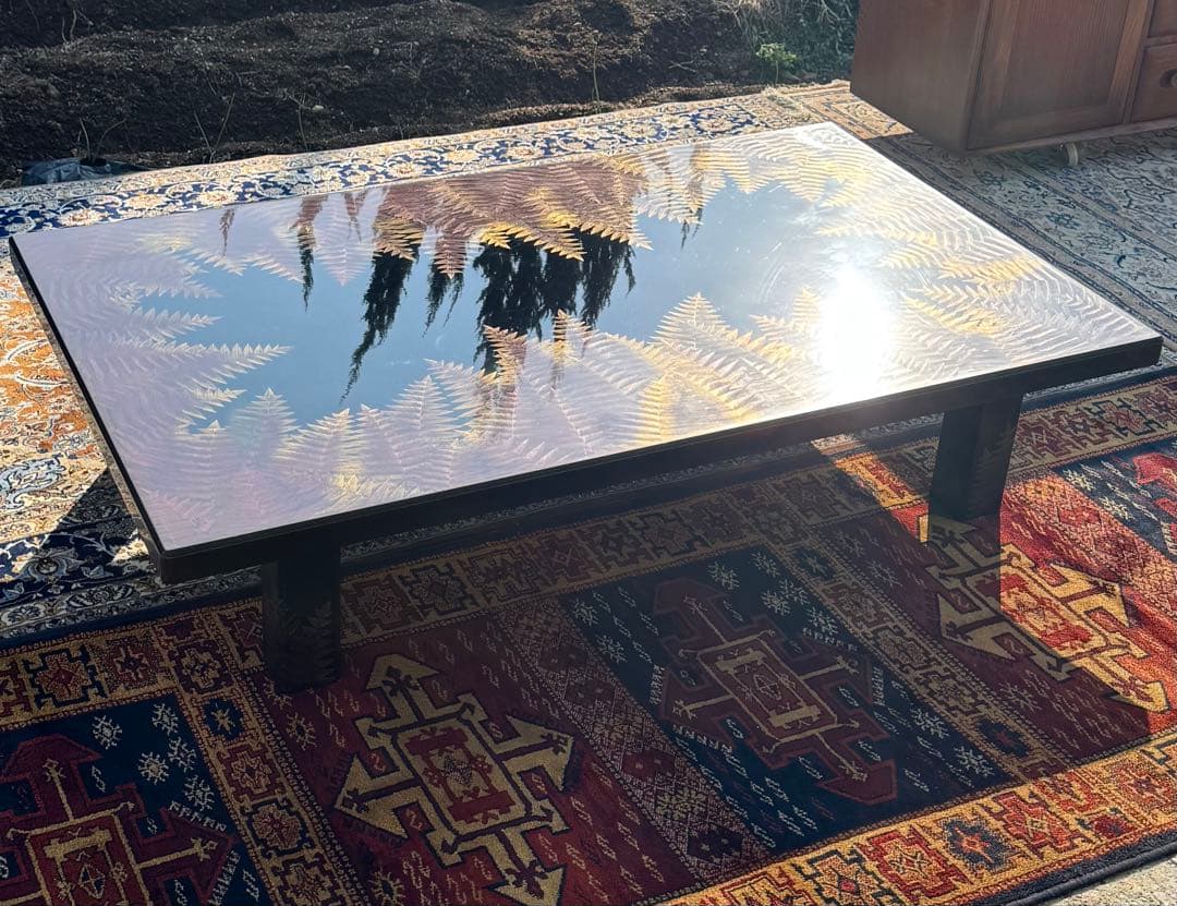 輪島塗 蒔絵 座敷机 漆芸 伝統工芸 シダ文様