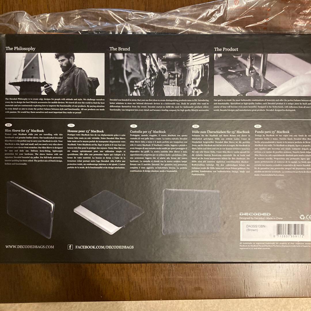 新品未使用　DECODED ノートパソコンケース Macbook 13インチ