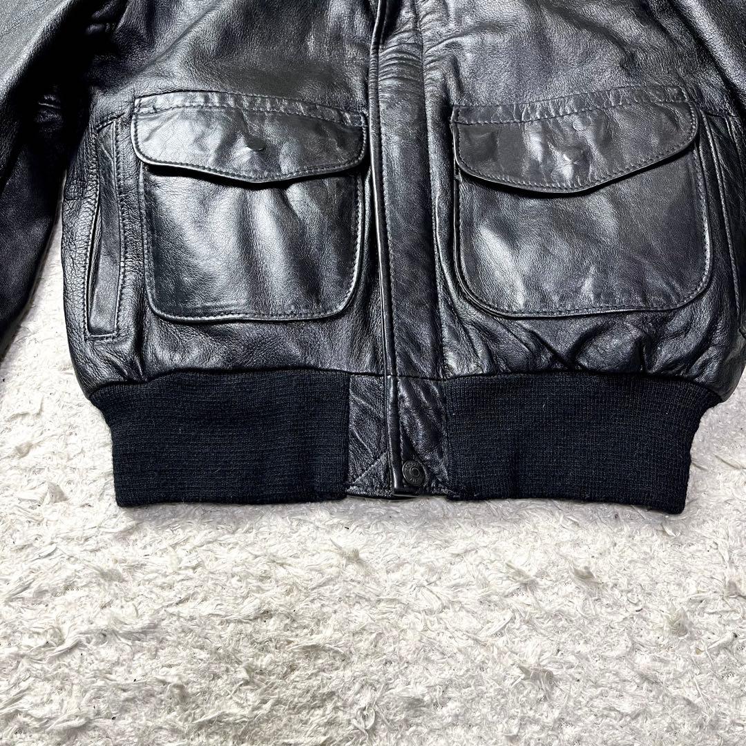 3way/極美品/入手困難✨ショット A-2 G-1 レザージャケット ブラック
