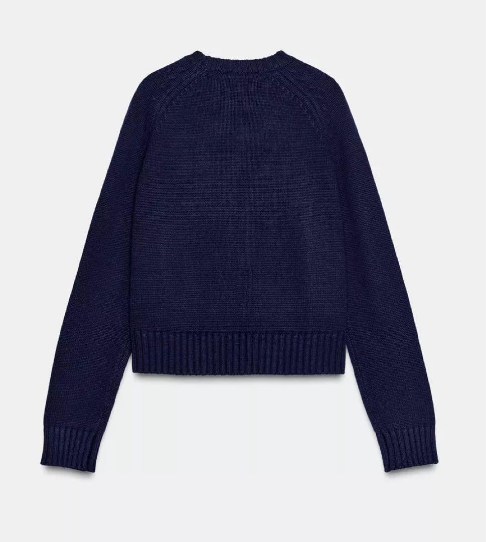 【新品】ZARA×ホームアローン 今季 ニットセーター 長袖 ネイビー