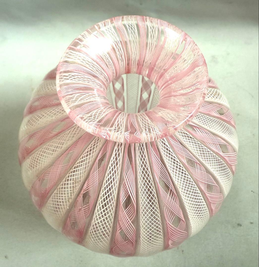 ムラノガラス murano レース　花瓶