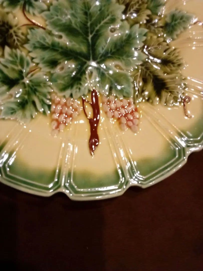 フランス ヴァルボティーヌ皿 葡萄文様