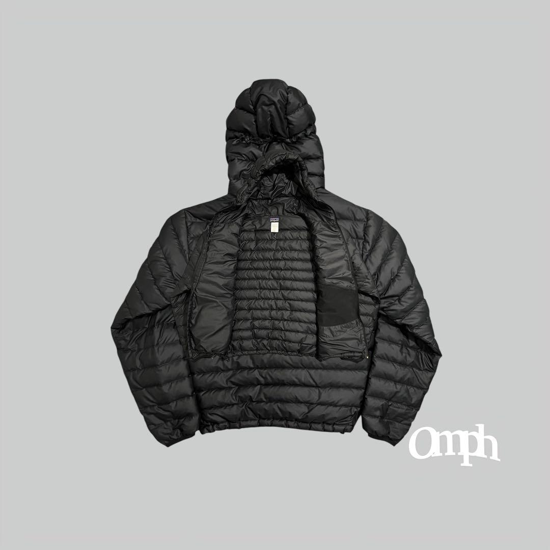 00s 黒 Patagonia ダウンセーターフーディー ダウンパーカ