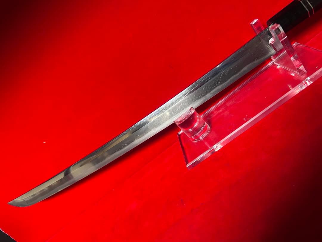 01564 包丁　マグロ包丁　先丸型　両刃　研師仕上げ　刃文綺麗　鞘付　未使用品