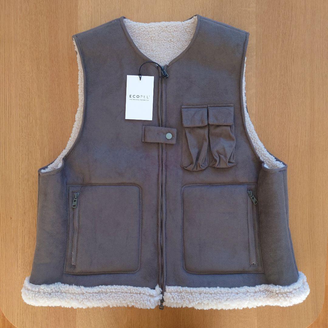 【新品】F/CE. FAUX SHEARLING VEST ムートン Lsize
