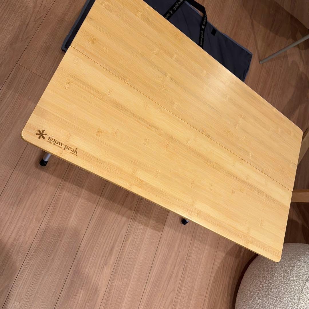 美品  peak ワンアクションテーブル 竹