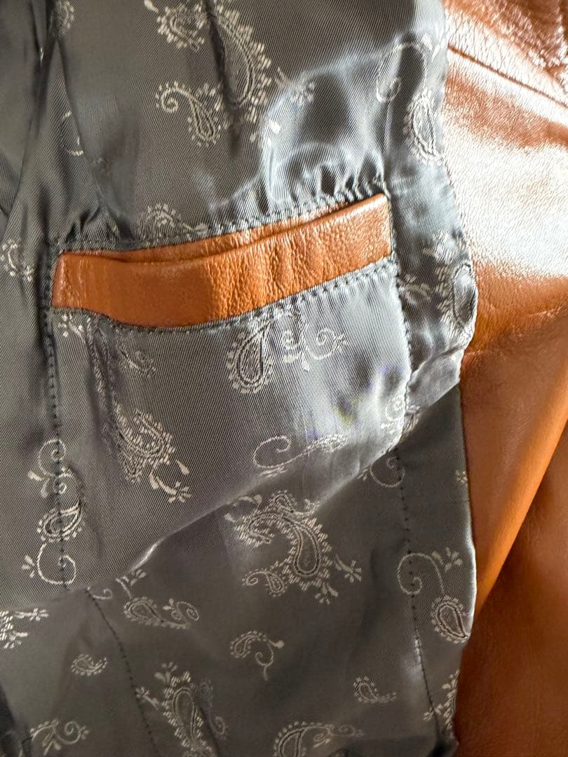 high street ブラウンレザー ジャケット