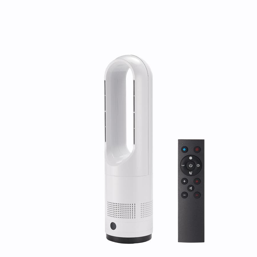 タワーファン 冷暖 扇風機 冷暖兼用 静音 冷暖房 羽なし ミニ 56cm 白