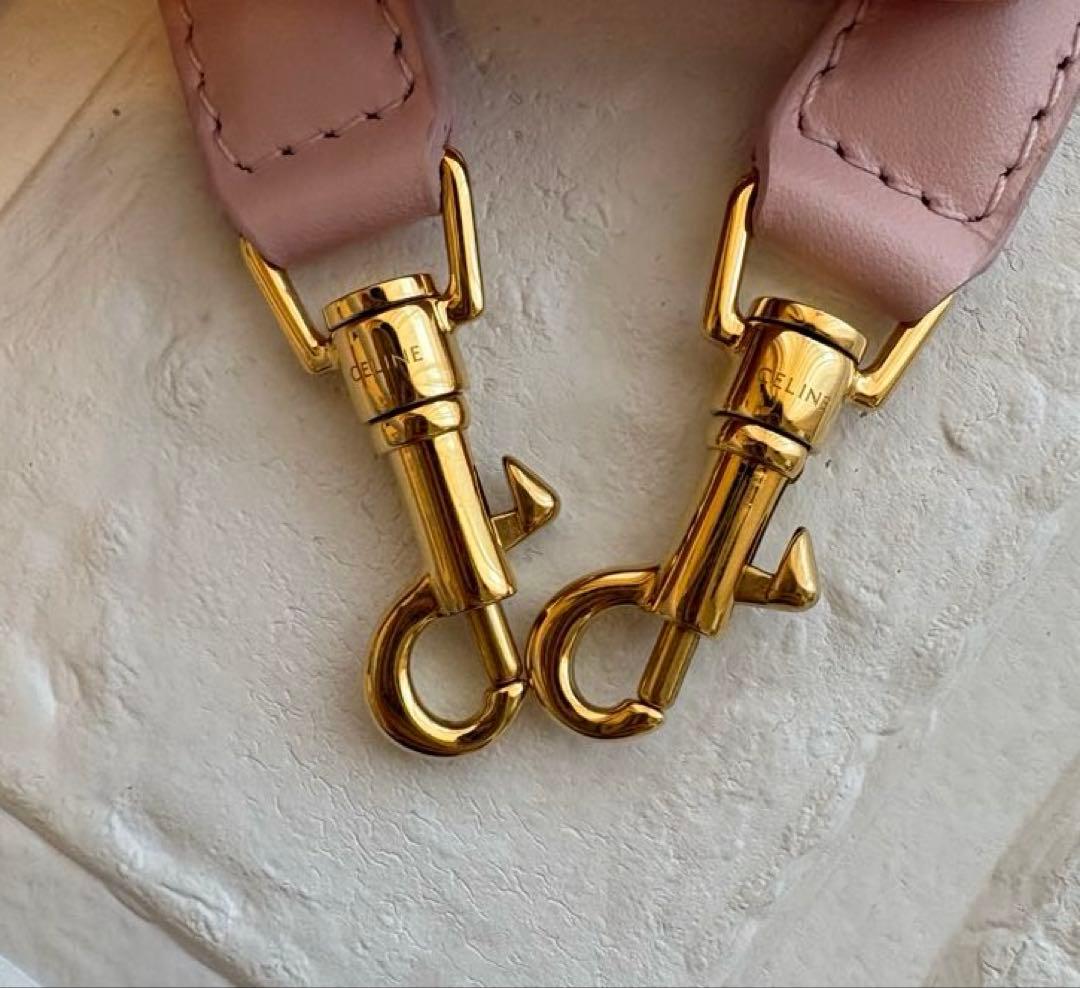 【美品】セリーヌ　セーズ　ミニ16 パステル　ピンク　ショルダー　ハンドバッグ