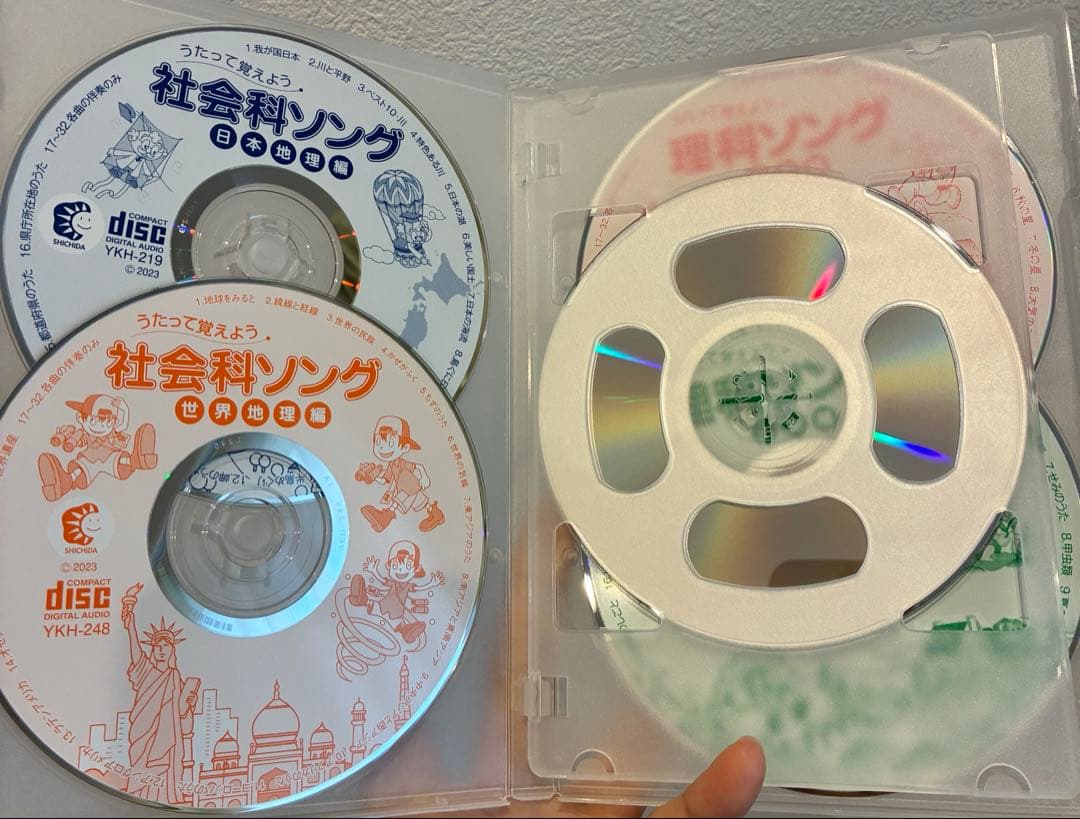 【CDのみ】七田式　社会科・理科ソングCD 5タイトルセット　ハードケース付き