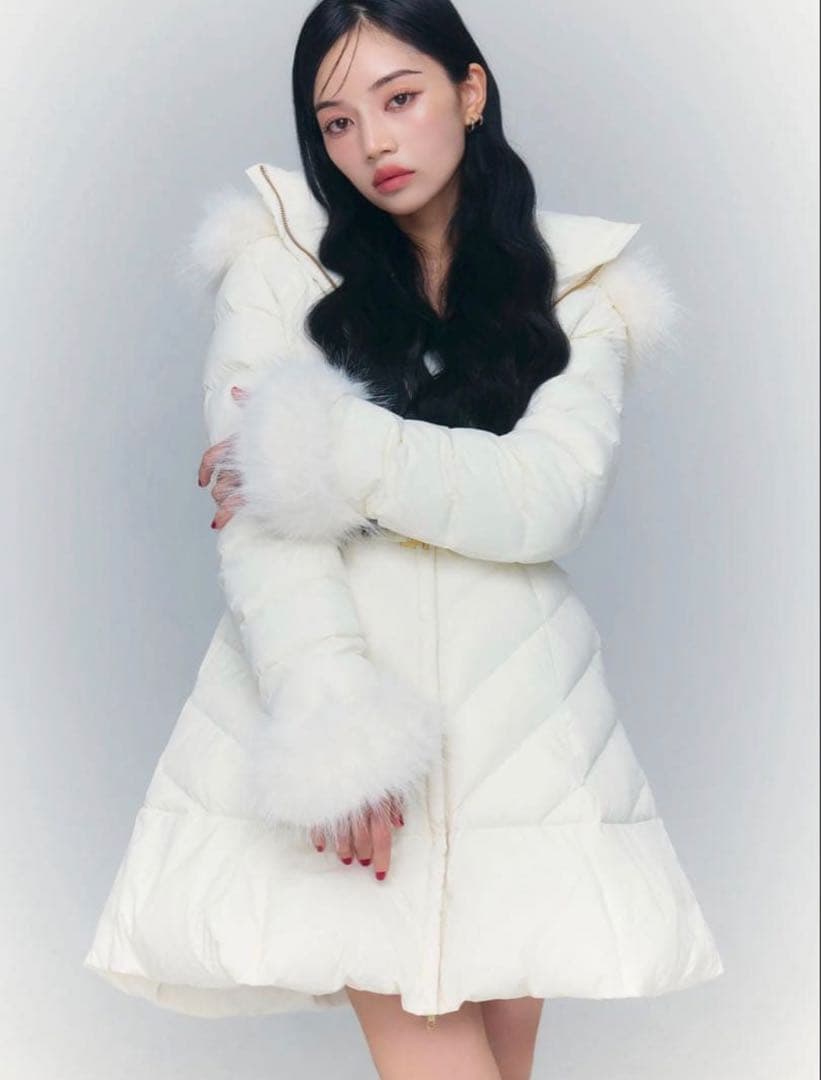 最終値下げ eimy ホワイトダウンコート