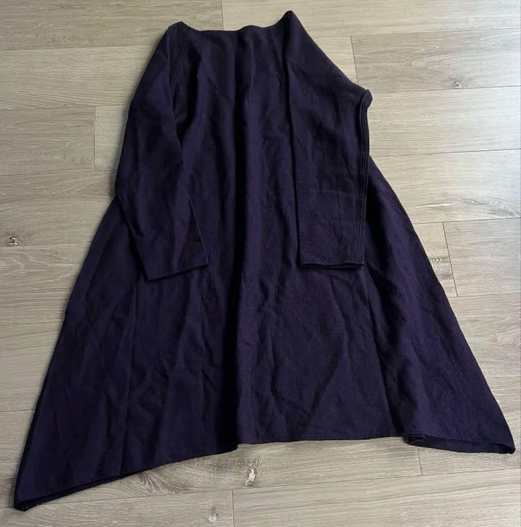 美品 JURGEN LEHL フレアニットワンピース ウール 紫