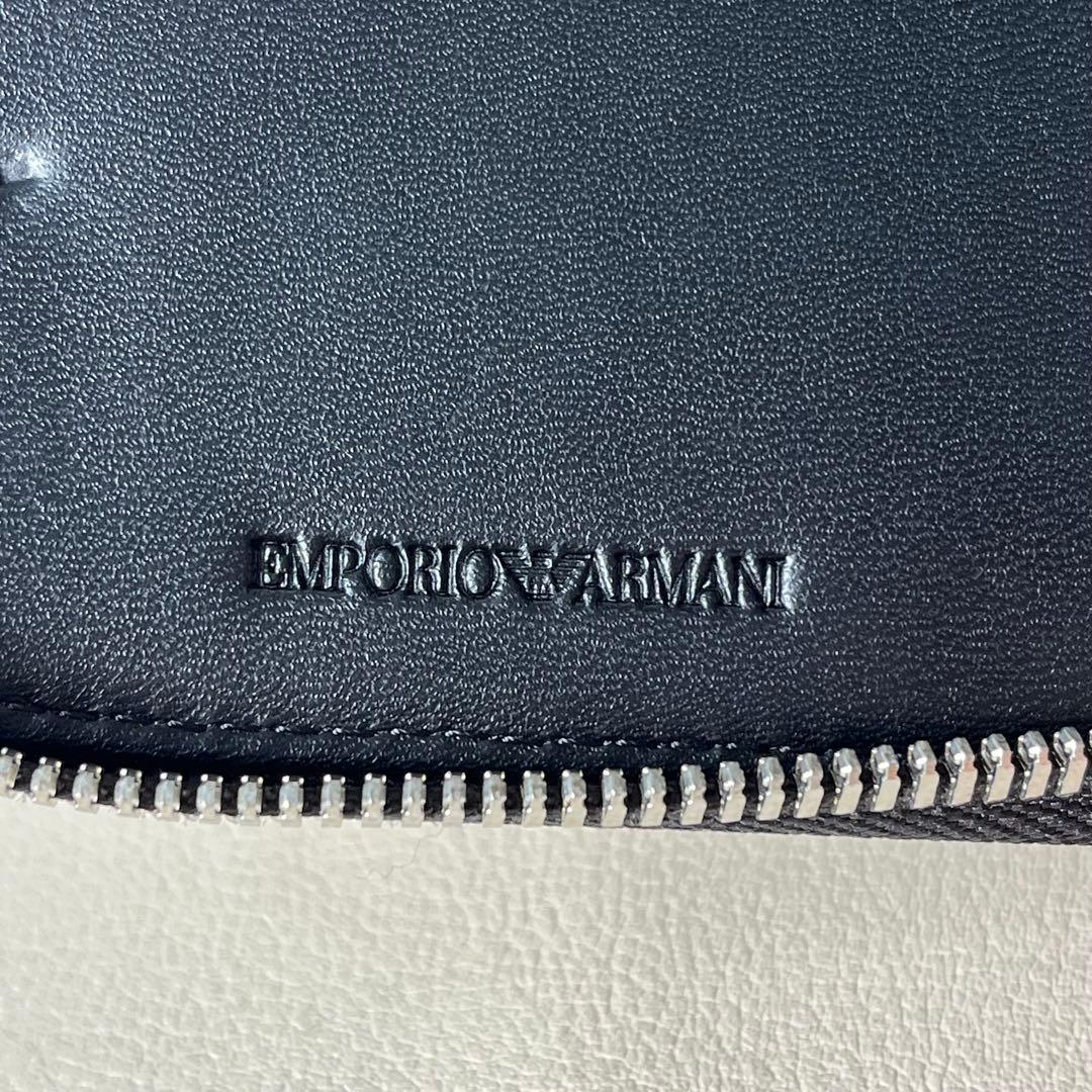 新品未使用　EMPORIO ARMANI 長財布　ラウンドファスナー　レザー