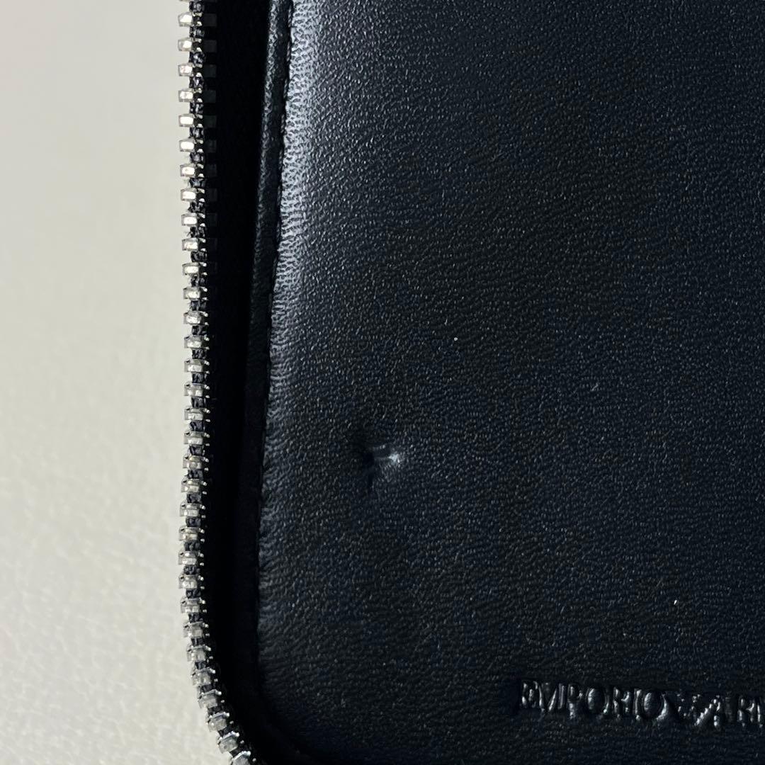 新品未使用　EMPORIO ARMANI 長財布　ラウンドファスナー　レザー