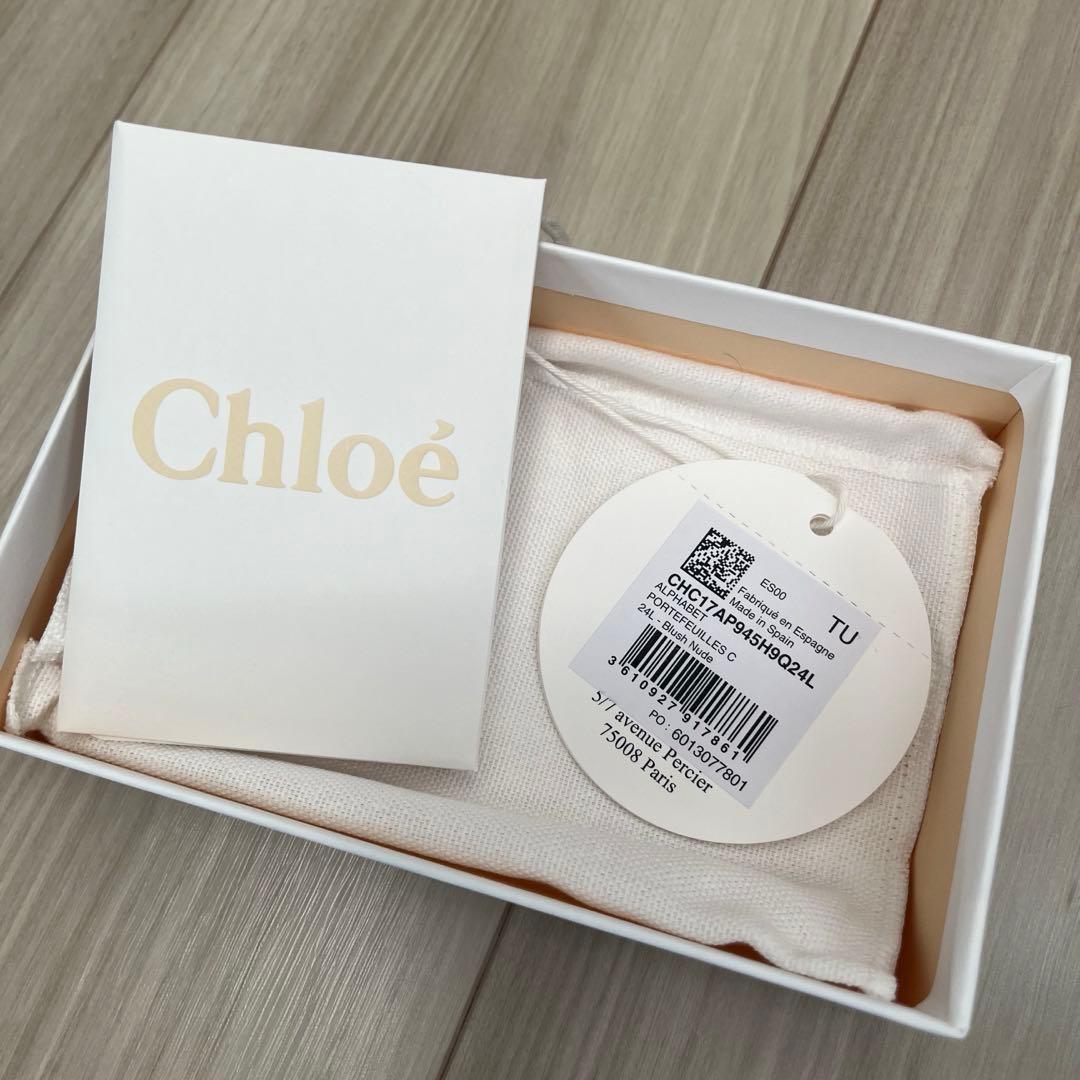 クロエ　ALPHABETミニリフォールドウォレット　ピンク