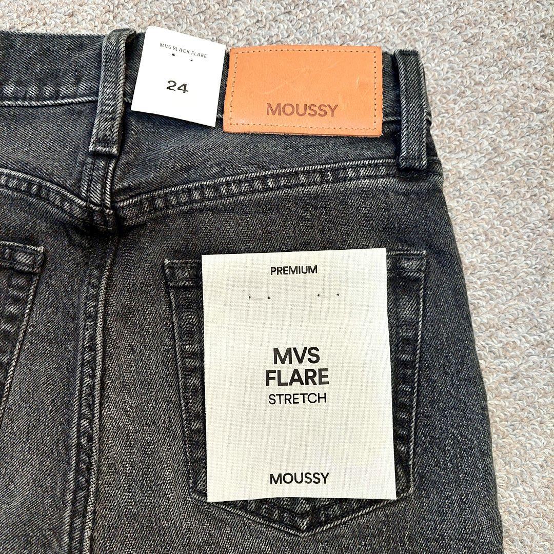 MOUSSY　MVS BLACK FLARE　24　タグ付新品