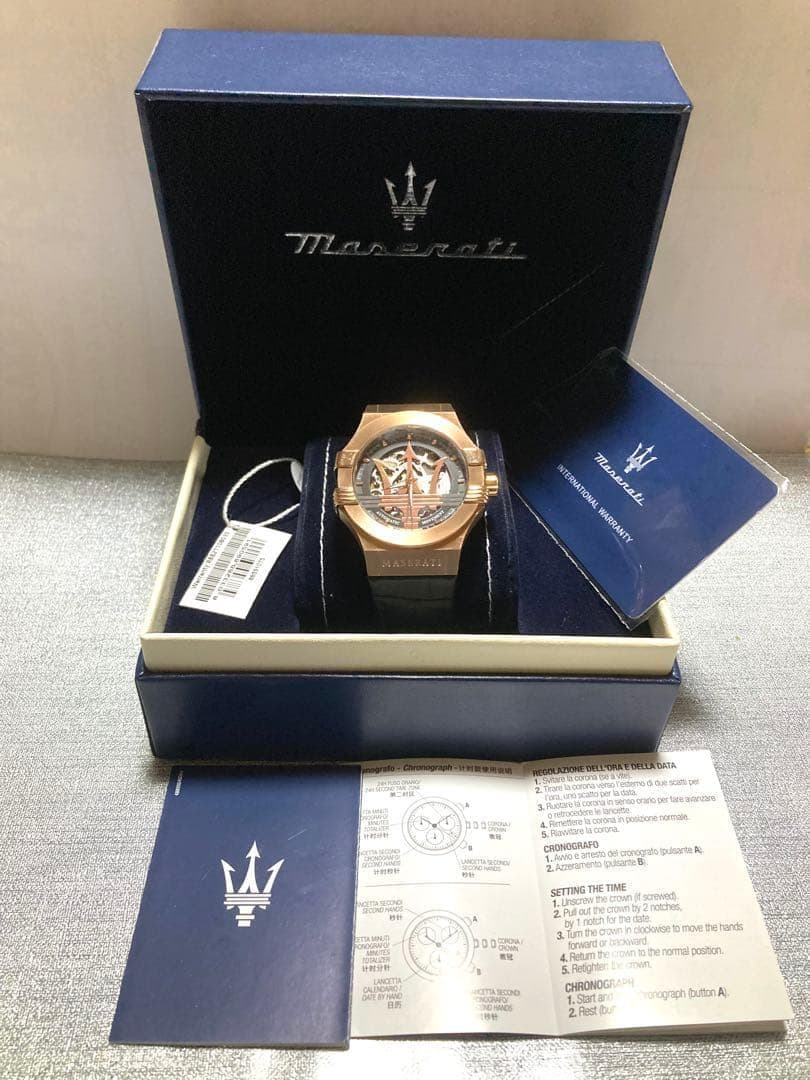 マセラティ時計★ポテンザ★自動巻き★両面スケルトン
