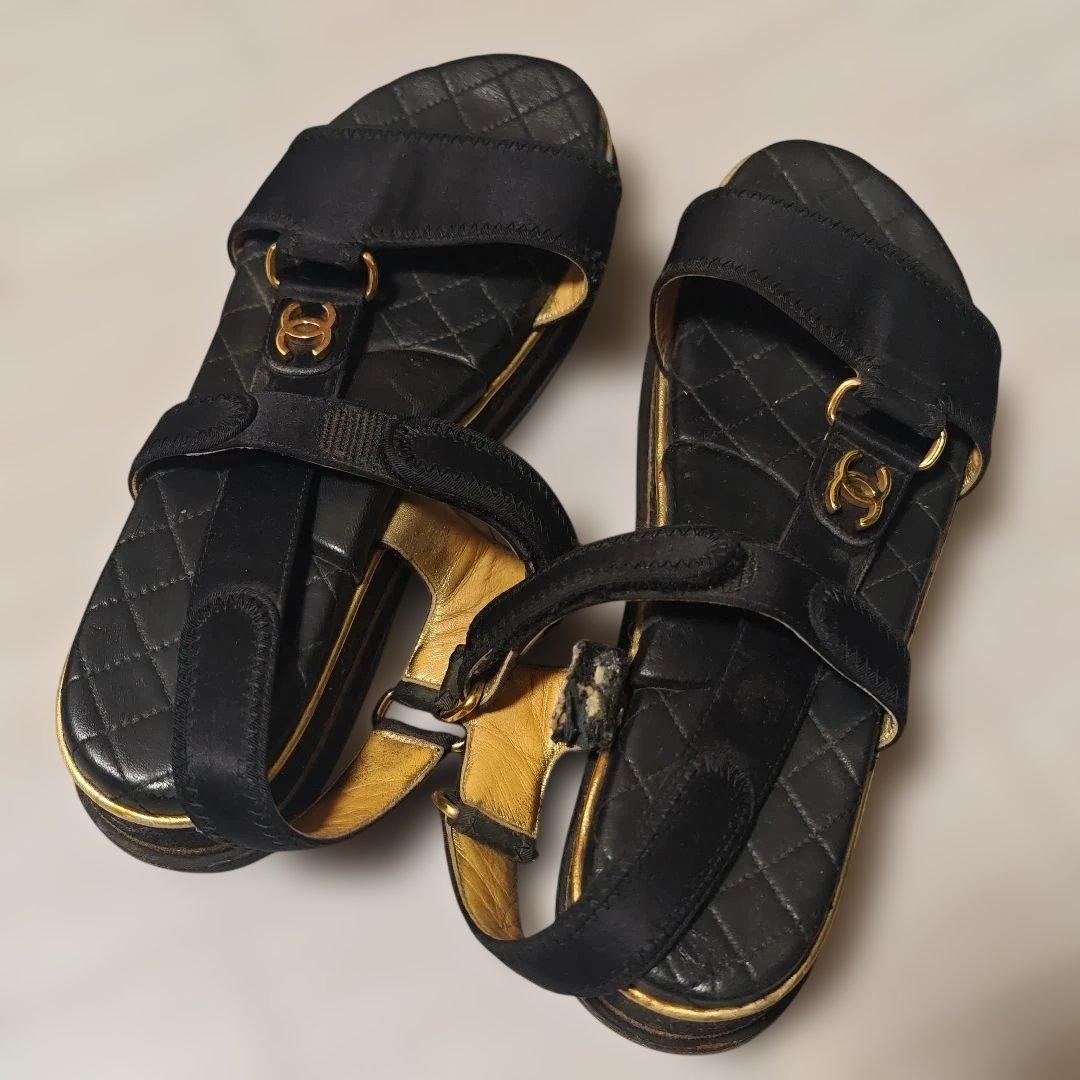 【ストラップ破損】CHANEL サンダル 37