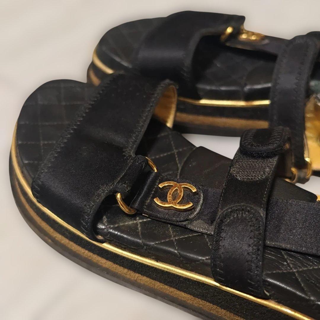 【ストラップ破損】CHANEL サンダル 37