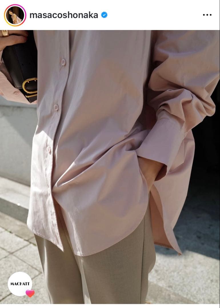 MACHATT マチャット オーバーシャツ ピンク