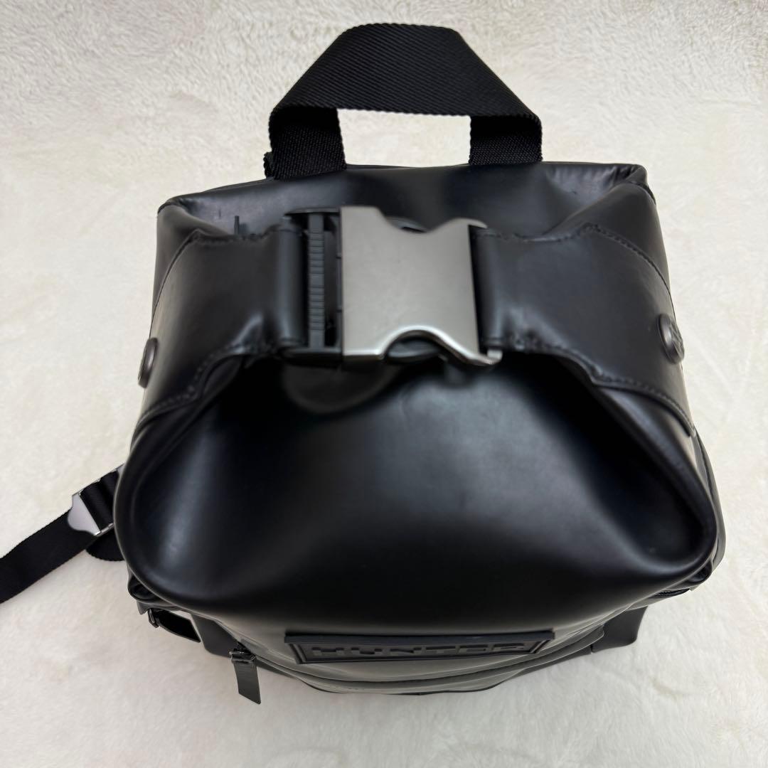 HUNTER 防水　トップクリップ　ラバー　レザー バックパック　リュック