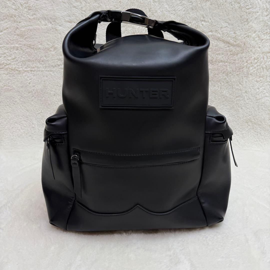 HUNTER 防水　トップクリップ　ラバー　レザー バックパック　リュック