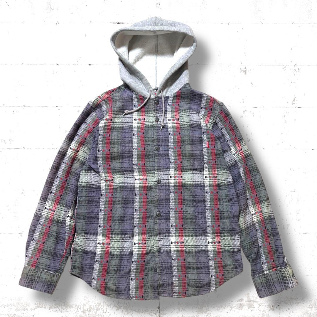 18AW Supreme フーデッド ジャガード フランネル シャツ　タグ付き