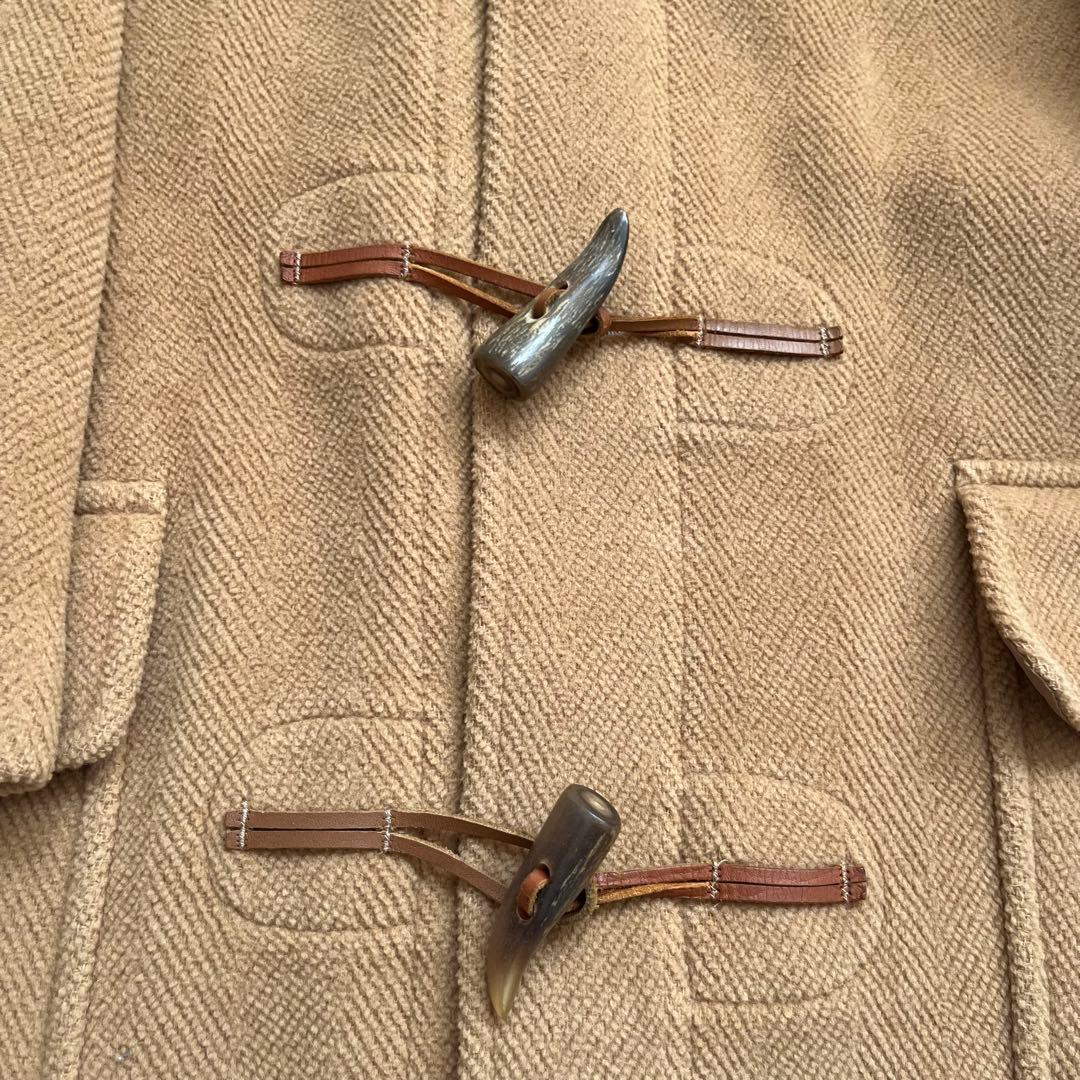  Burlington ダッフルコート　ヘリンボーン　キャメル
