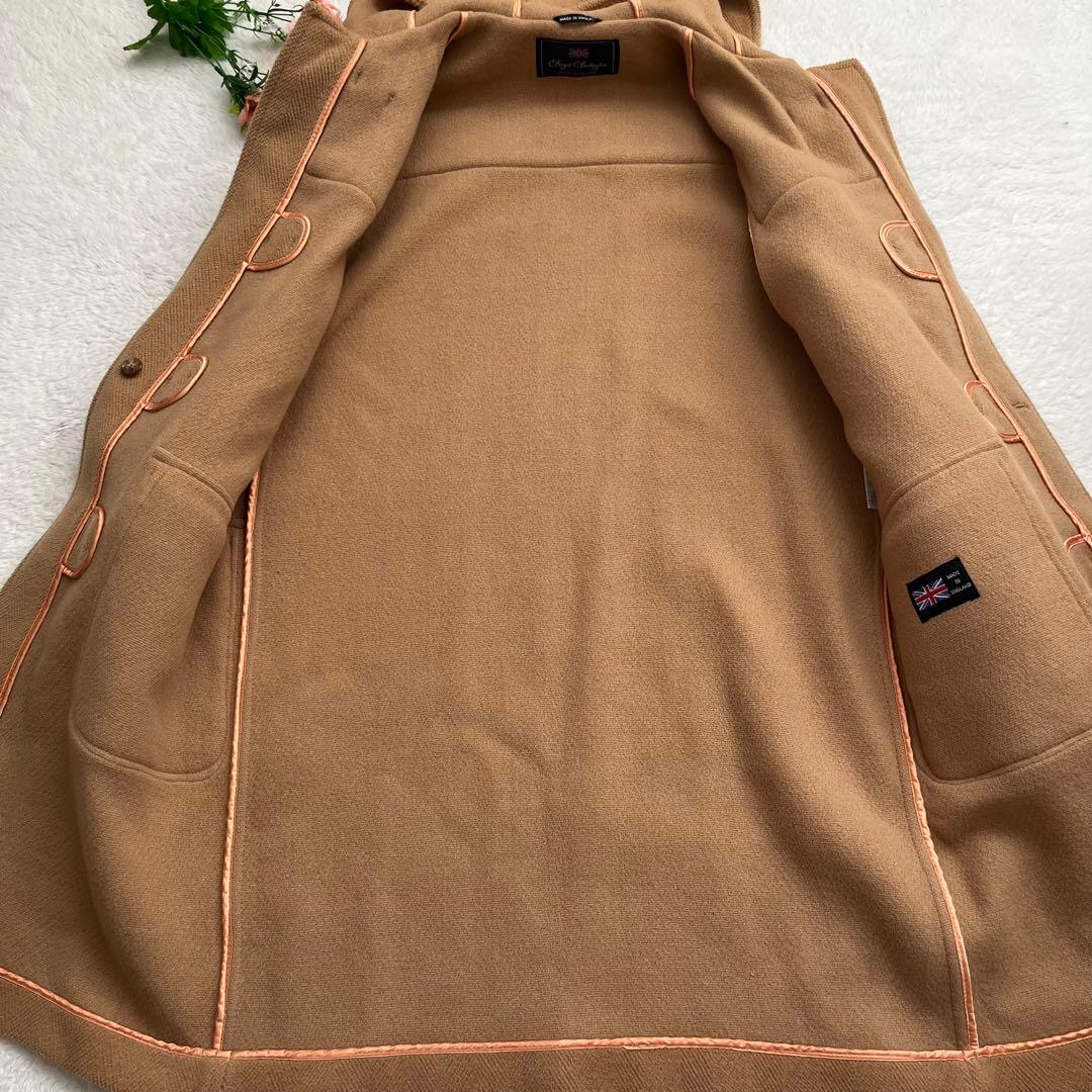  Burlington ダッフルコート　ヘリンボーン　キャメル