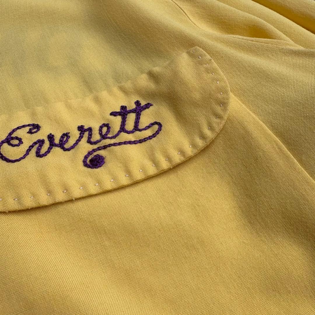 50s US VTG レーヨンシャツ 開襟 フラップ チェーン ハンドステッチ
