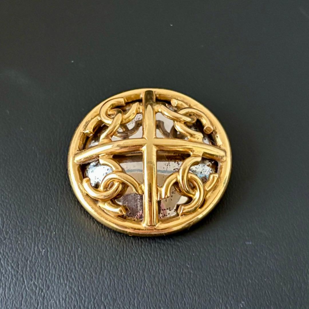 【シャネル】ブローチ ココマーク ミラー 93P 1272 ヴィンテージ