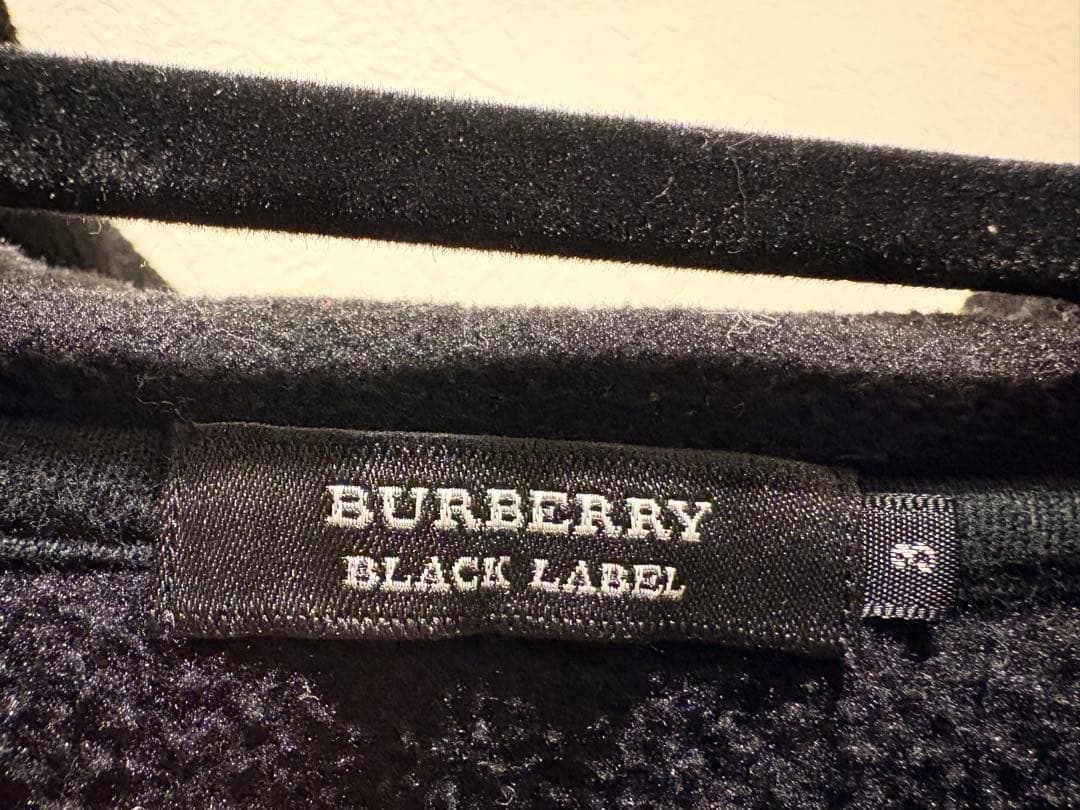 Burberryブラックレーベル　ジップアップフリースパーカーノバチェック