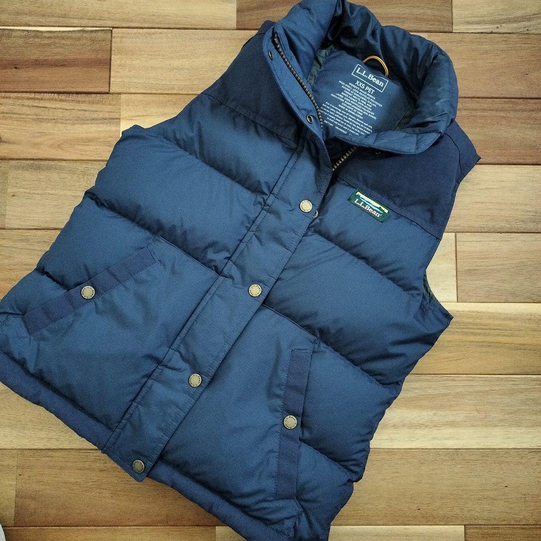 【美品】エルエルビーン　マウンテンクラシックダウンベスト　レディースМ　紺