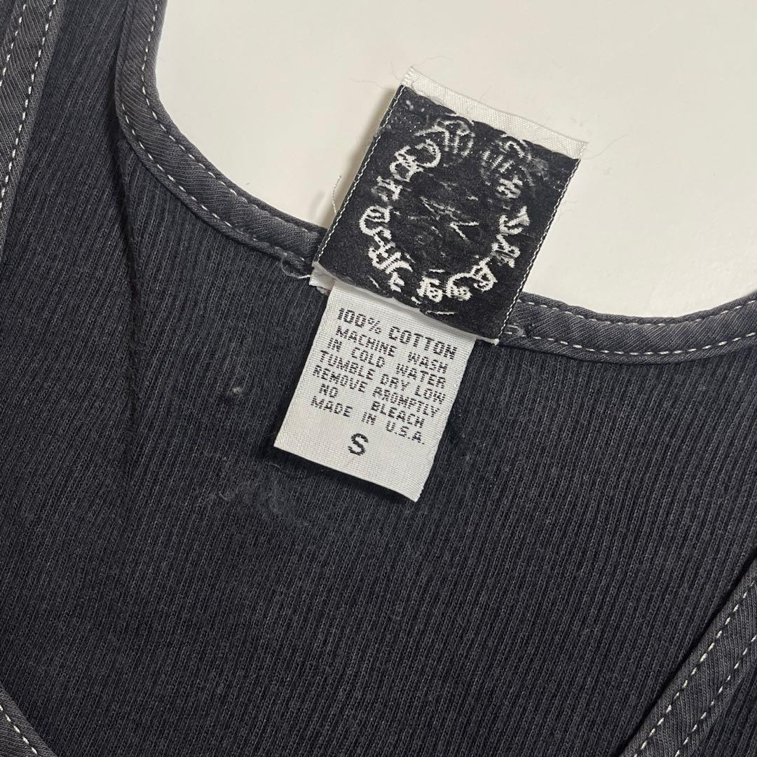 CHROME HEARTS タンクトップ ノースリーブ ブラック 初期タグ S