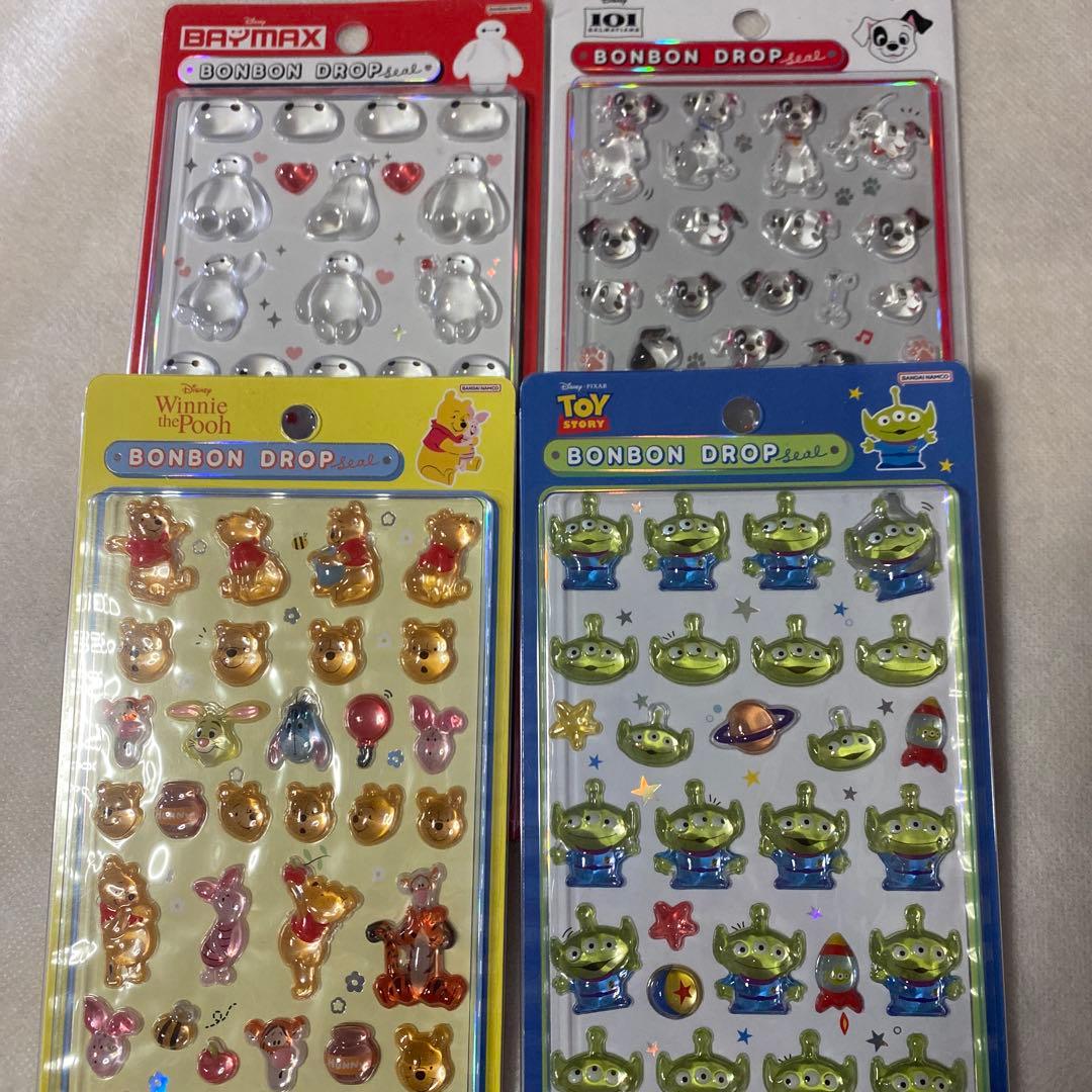 正規品ボンボンドロップシール通常サイズ 初期 プーさん エイリアンなど 4種類