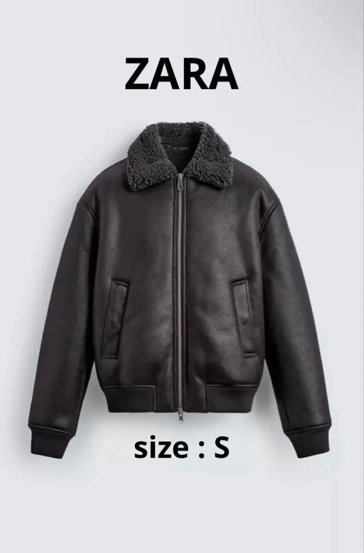 ZARA ダブルフェイス　フェイクレザージャケット