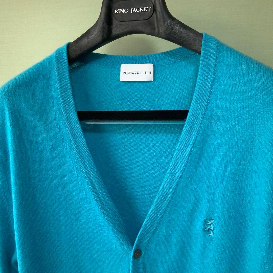 PRINGLE プリングル カシミヤ100％ カーディガン 42 ブルー