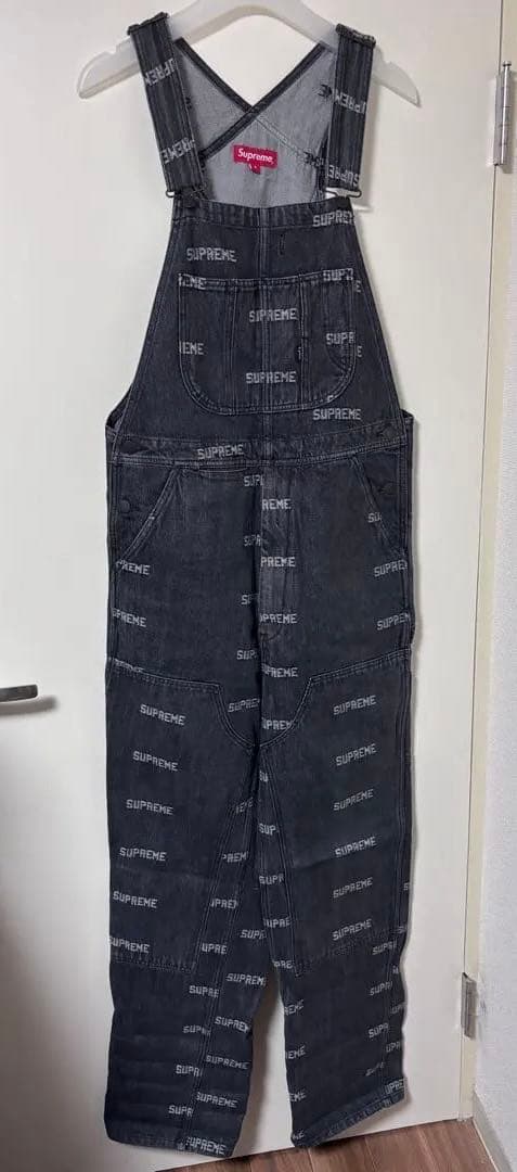 Supreme デニム オーバーオール ブラック シュプリーム S ツナギ